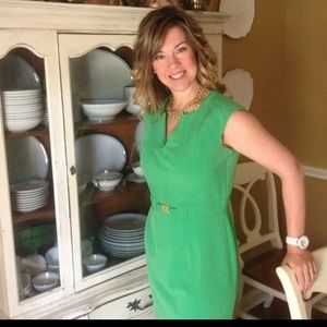 Kelly green sleeveless dress size 6